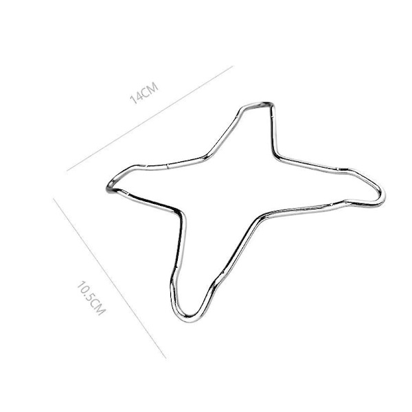 Gass Stål Feste Stjerne Komfyr Rister Ultralett Feste Rustfritt Kryss (4 sett (8 stk), Sølv)