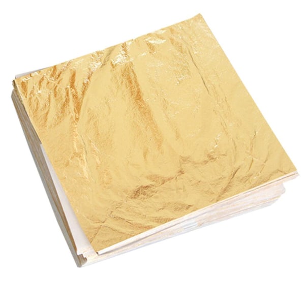 100 st guldfolie papper konst måla bladguld guldfolie ark guldfolie papper ark14X14CM 14X14CM