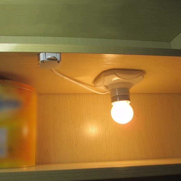2-pack Kabinett Dörrbrytare, Skåpsbrytare, Ljussbrytare, Automatisk Brytare för Skåp, Vit
