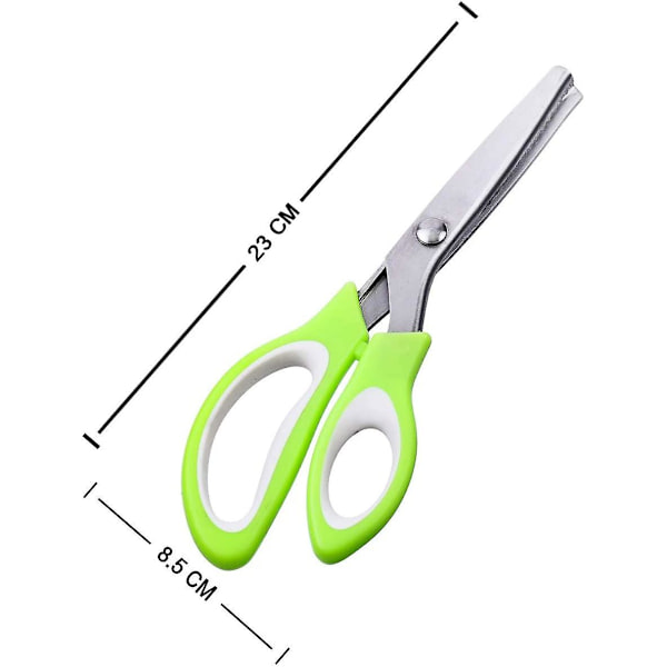 24cm Saks, Professionelle Sy-Saks, Rustfrit Stål Blade & Plastikhåndtag - Til Papir Og Stofskæring, Grøn