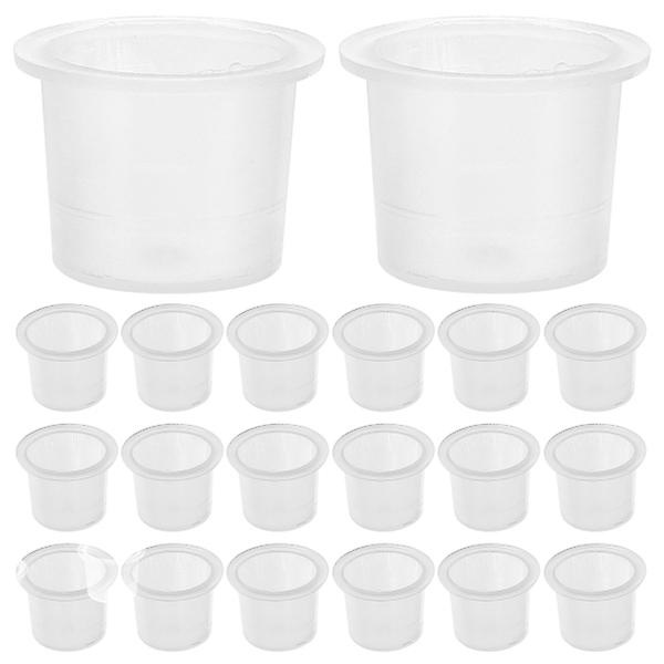 1000 st Bläckkopp Färgkopp Pigmentbehållare med Bas Plast Bläckkopp Tillbehörssatser Storlek S(vit)Vit2X1.5cm White 2X1.5cm