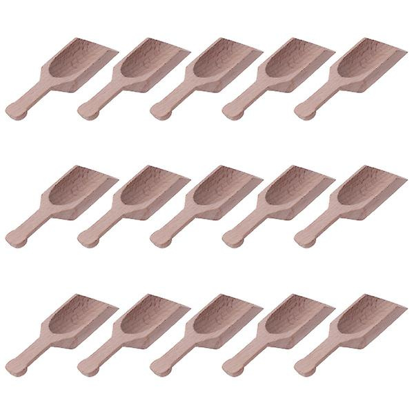 20 stk Små Saltskovler Flat Handtak Scoop Beech Teskje Melkepulver Scoops 15 stk 2.8 * 8 cm 15pcs 2.8*8cm