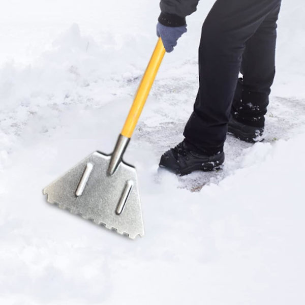 Robust Snöskovla i Stål för Snöröjning Utomhus, Is-Skrapor för Bil, Hem och Resor - Kompakt och Hållbar för Vinter och Väder