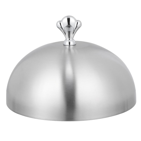 Matbehållare i rostfritt stål, dammskydd, kupol, steklock, för hemmet, restaurang, silver, 20x20x10cm Silver 20x20x10cm