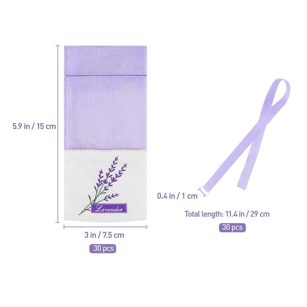 Organza Båndposer Tomme Lavendelposer Makeup Organza Gaveposer Gaver CarViolet Violet