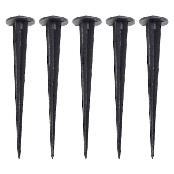 5 stk Solcellelys Udendørs Solcelle Jordlys Græslys Solcelle Fakkellys Pigge Udendørs Black 16X3.5CM