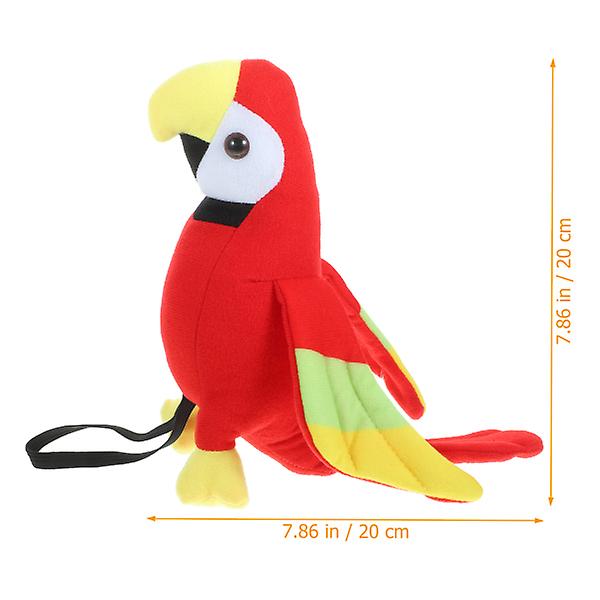 Plysch papegoja på axeln Bedårande tecknad fylld papegoja Barn Piratdräkt Accessoar FågelleksakRöd20X20X17CM Red 20X20X17CM