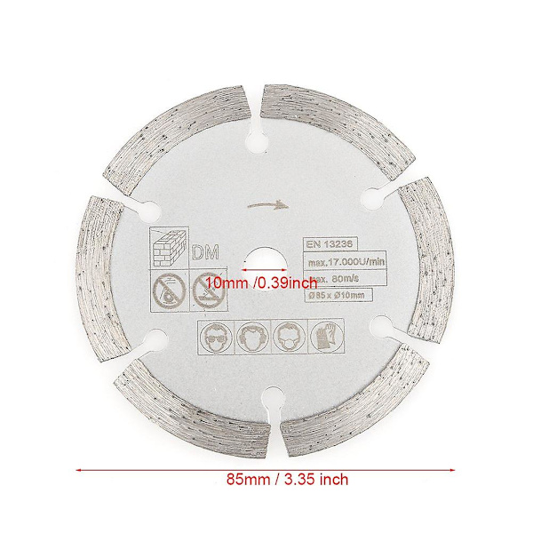 85mm X 10mm Diamantcirkelsåg för Rotationsbearbetning av Trä