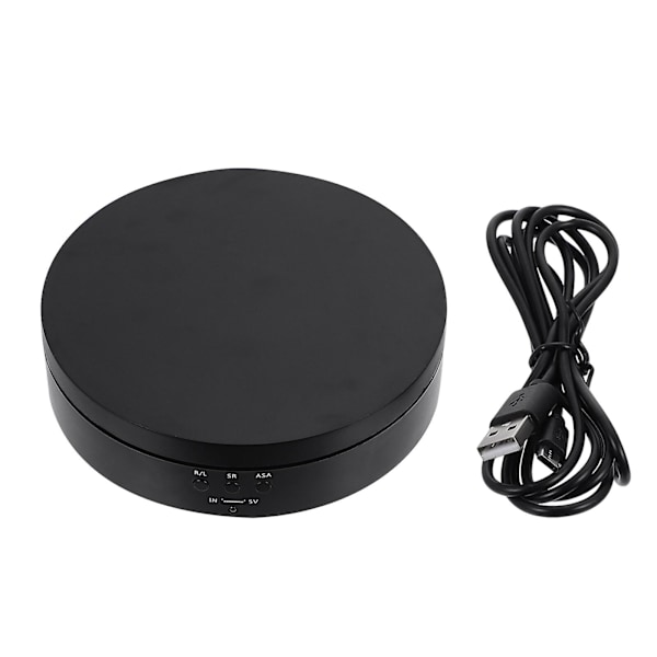 1 st 360 Graders Laddningsbart Automatisk Smyckesvisningsställ (utan Batteri) Svart 13,8X3,5CM Black 13.8X3.5CM