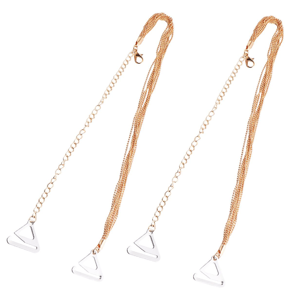 2 stk Kvinneundertøy Skulderstropp BH Kvast Sklisikker Spenne Skulderstropp Justerbar Skulderstropp Golden 28X2.2X0.1CM
