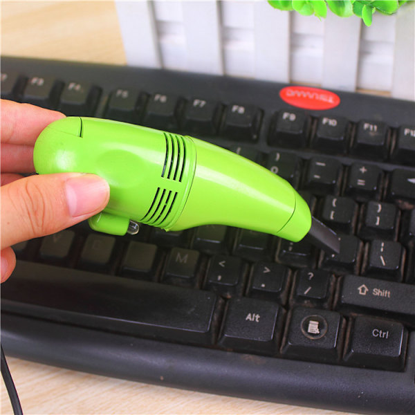 Mini USB Datortangentbordsdammsugare (Grön) - Miniatyrrengörare