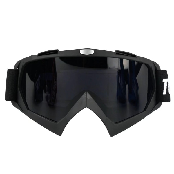 Motorsykkelkjøringsbriller utendørs ski motorsykkelbriller skibriller (svart innfatning grå blad