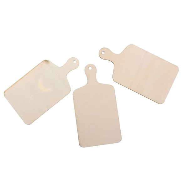 Mini Träskärbräda Liten Träpaddel Obehandlad Skärbräda Träbitar Fyrkantiga Tomma Träutskurna Brickor För DIY Hantverk Målningsbrickor (3st,