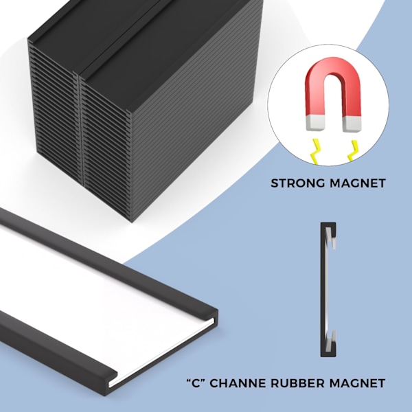 50 kappaletta C-kanavan magneettisia etikettitaskuja 1x2 tuumaa magneettisia datakorttitaskuja arkistokaapin etikettejä metalliselle valkotaulutelineelle