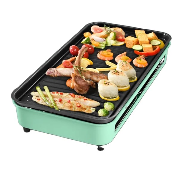 Extra stor yta för pannkakor, ägg, fajitas, hälsosam keramisk non-stick beläggning, svala handtag, avtagbar droppbricka, temperaturkontroll