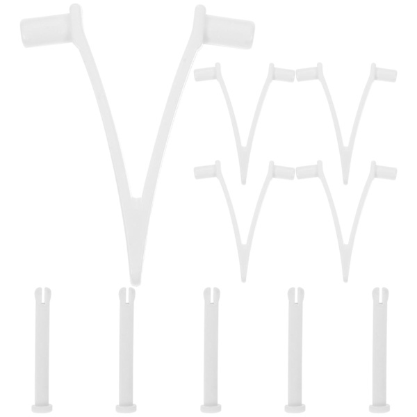 5 Sarjaa Käsikahvoja Uima-altaan Harjan Kiinnikkeet V-kiinnikkeet Uima-altaan Luutajan Verkko V-kiinnikkeet Allaslisävarusteet White 5X0.5CM