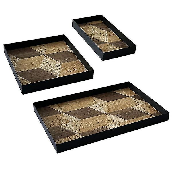 Trä Dekoration Brick Nordisk Vind Bakverk Brick Bröd Display Liten