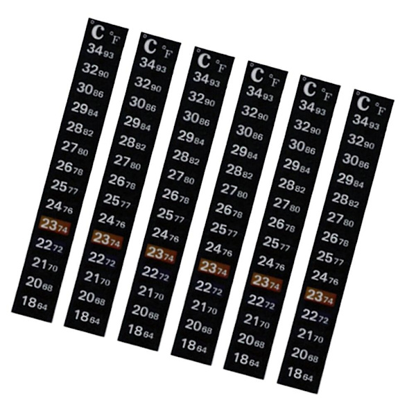 10 st Fisktank Termometer Akvarium Patch Termometer Vattentermometer Tillbehör Fisktank Patch Black 5X0.5CM