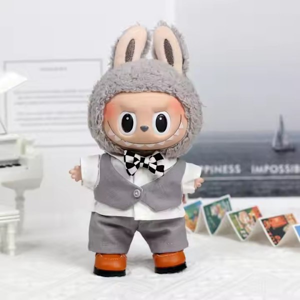 /RYI/ Söt Cosplay Kläder för Labubu Docka, Bröllopsklänning för Stående Labubu Docka, Potter Klädset för Sittande Labubu Plysch 5