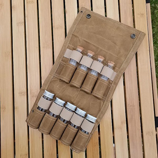 Ulkoilu Piknik Grilli Kannettava Maustepullo Säilytyslaukku Kokoontaitettava Maustelaukku Matkailu Retkeilytarvikkeet (1 setti (10 kpl))
