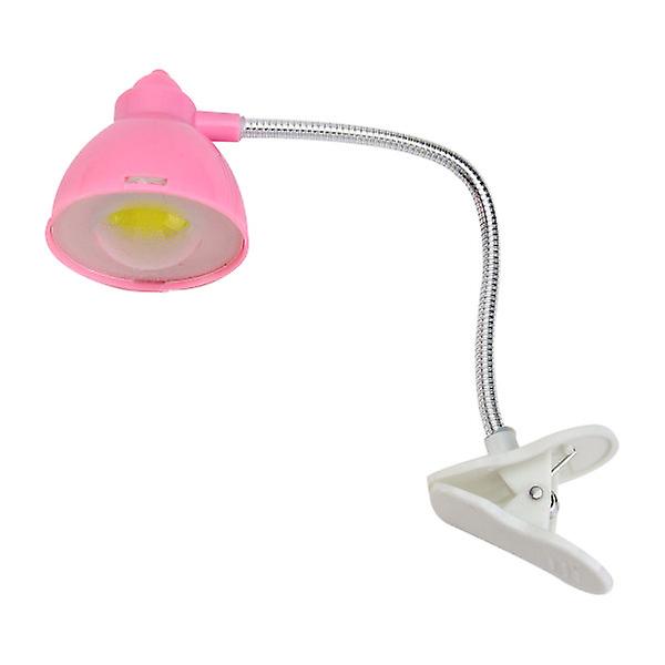 Uppladdningsbar läslampa Skrivbordslampa Barn Led Clip Skrivbordslampa Clip Skrivbord Ljusrosa Pink