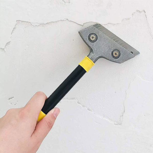 Hob-skrape med 10 metallblad, kraftig skrape, universell skrape for glass, keramikk, induksjonstopp, bil, speil, klistremerker, rengjøring (med skruer