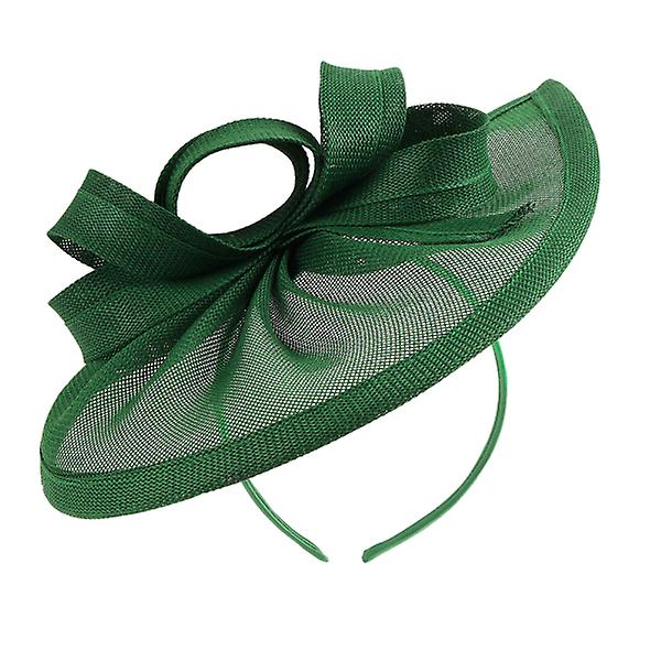 Fascinators Hattar Huvudbonad Elegant topphatt Hårklämma för kvinnor Tea PartySvartgrön25X20X8CM Blackish Green 25X20X8CM