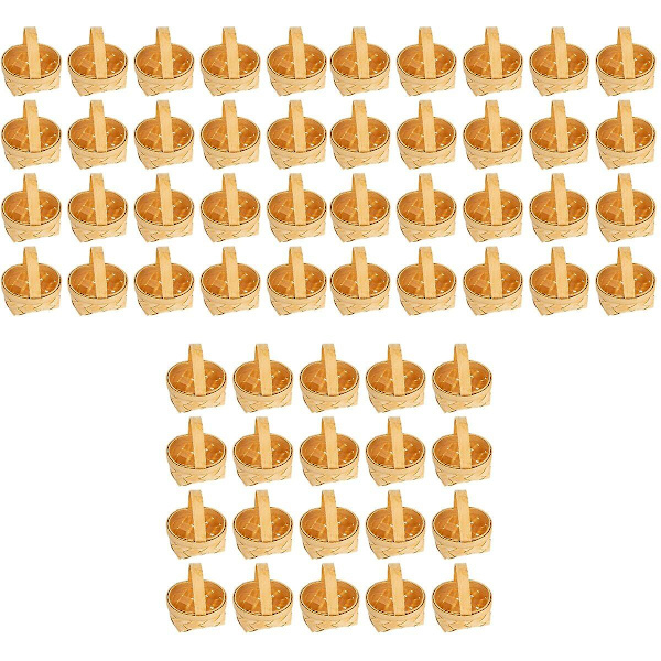 60 st Mini Korgar i Vävda Material, Små Godis Korgar, Presentförpackningar för Choklad, 60 st, 6,5x5cm 60 pcs 6.5x5cm