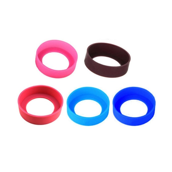 5 stk Silikon Glasskrus Beskyttende Hylse Anti-Skli Varmebestandig Beskyttende Deksel For Reise Sport Trening (Tilfeldig Farge)Tilfeldig farge 5stk Random color 5pcs