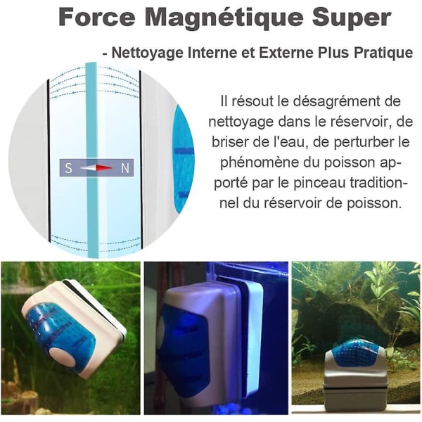 Akvarium Magnetisk Børste Fiskekum Børste Rengjøringsbørste Alger Glassrenser Glasskrape Akvarium Fiskekum Rengjøringsverktøy S