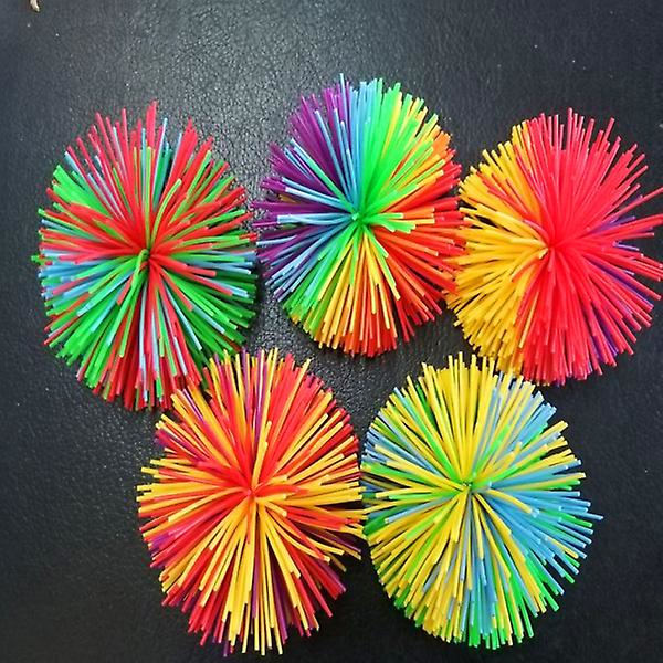 1 Set med 10 st 60 mm Färgglada Strängiga Boll Silikon Studsande Fluffig Juggling Boll Stressavlastande BollfärggladaFärgglada6X6CM Colorful 6X6CM