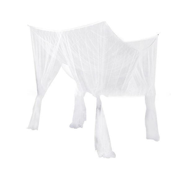 Europæisk Stil 4 Hjørnepost Seng Himlen Myggenet Fuld Netting Sengetøj 190x210x240cm (hvid)Hvid White