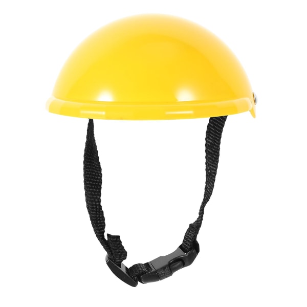Plast Hundhjälm Dekorativ Hundhjälm Hund Säkerhetshatt Hund Spoof Hjälm Gul 13X13.5X7CM Yellow 13X13.5X7CM