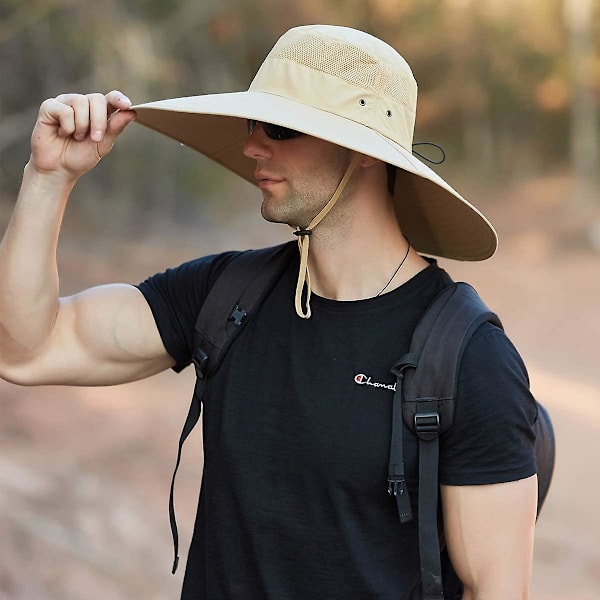 Super Bredbred Bucket Hat Upf50+ Vandafvisende Solhat Til Fiskeri Vandreture CampingC03 khaki C03 khaki