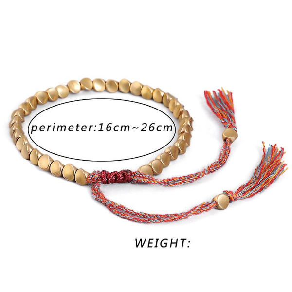 Handgjord Tibetansk Koppar Pärlband Armband (1st, Flerfärgad)