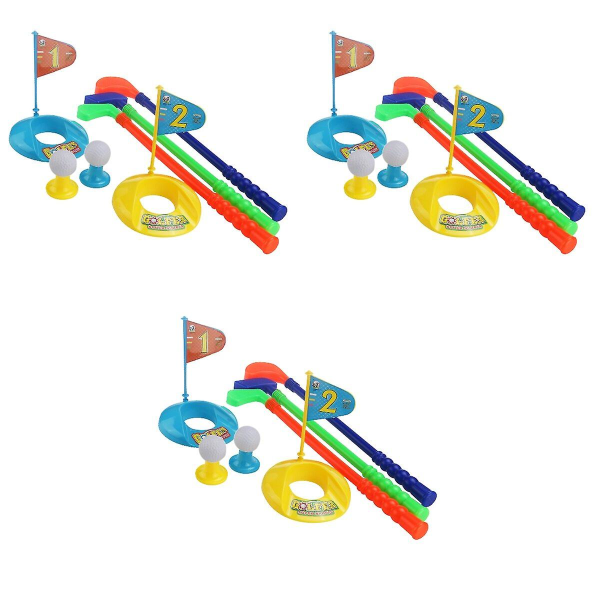 3st Barn Barn Färgglada Plast Golfer Toy Set 3st 3pcs