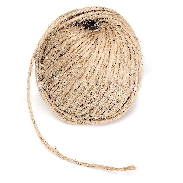 3mm Tjock Brun Rustik Jutegarn Hessiansnöre Rep Kompatibel Med Hantverk 50m