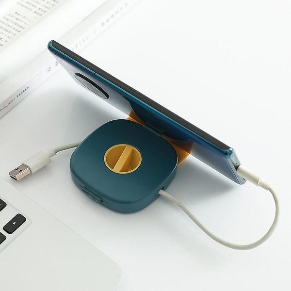 Roterbar Boks Databoks Multifunksjonell Telefonlader Med Mobil Bærbar Kabel Sortering Oppbevaringsbrakett Oppbevaring Husholdning & Organisering (9 stk, Multico