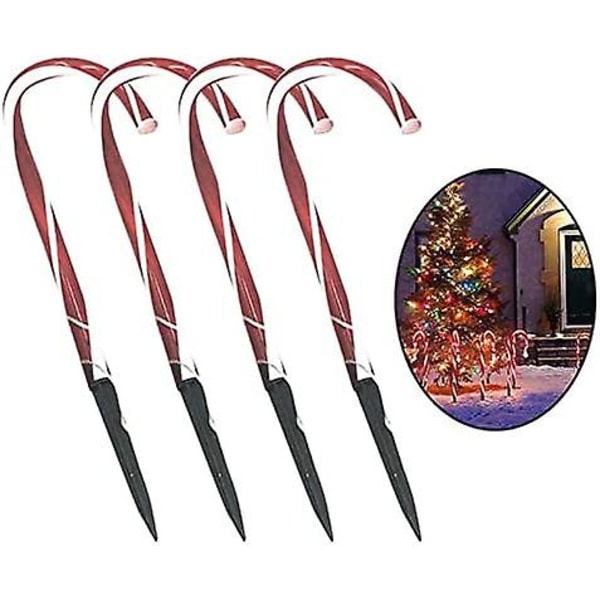 5-pak Barley Candy Cane LED Solcellelys Utendørs - Varmt Hvit