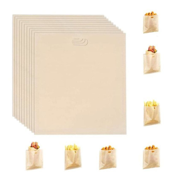 Toastpåsar (set om 20) Brödrostpåsar - Återanvändbara, värmebeständiga, non-stick och diskmaskinsäkra Toastpåsar Sandwich Ostpåse