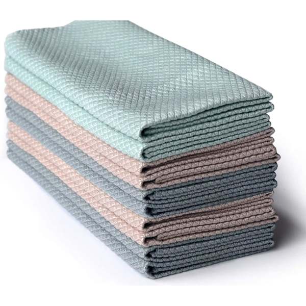 12-pack Multifunktionella Mikrofiber Rengöringsdukar för Badrum Hem Kökskontor Bil Motorcykel, Flerfärgade, 40 X 30cm