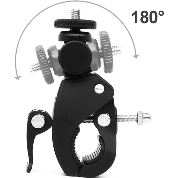 Kameraklämma 2 stycken Multifunktionell Dubbel Kulledadapter Med Bottenklämma Och Standard 1/4\" Skruv För Kamera, Blixt, Stativ, Dv-monitor, Led-lampor.