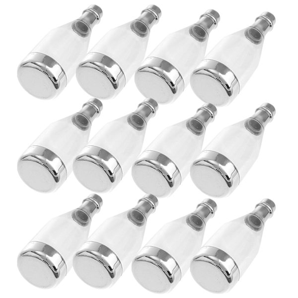 12 stk Champagneflaske Godteriboks Dusjfestgaver (transparent) Sølv Silver
