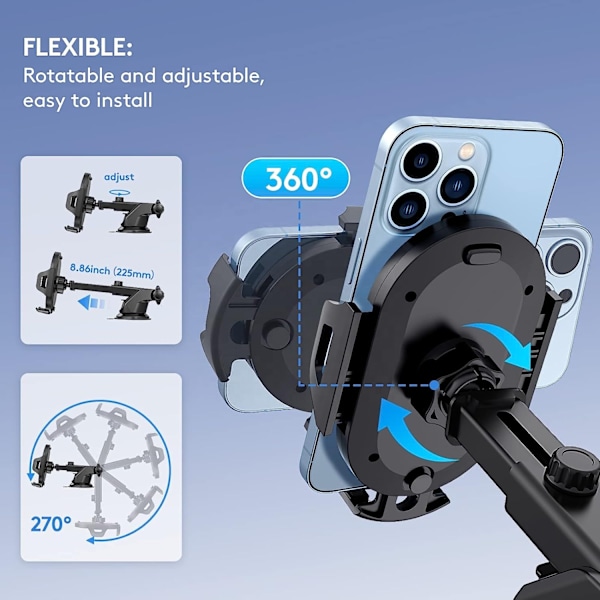 RY/Bil Multiple Mobilholder Telefon Tilbehør Universal Vinduesbeslag Instrumentbræt Telefonholder til Iphone Smartphone Dashborad