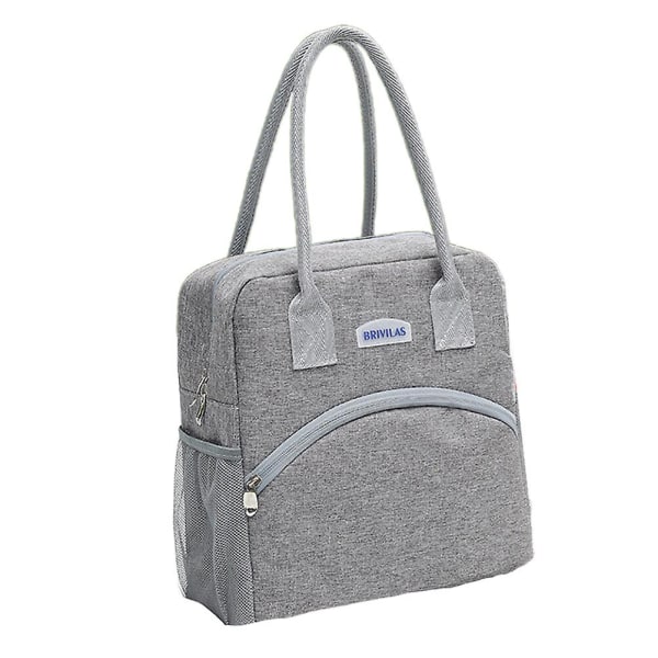 Bærbar Bento Taske Varmebevarelse Koldbevarelse Madkasse Taske Madpakke Taske (grå)Grå27.5X27CM Grey 27.5X27CM