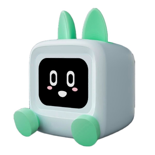 RYO_Mini TV Nattlys Skrivebordsdekorasjon Musikk Bluetooth Wifi APP Smart Kontroll Aksjer Bilder DIY Display B CyanBlue