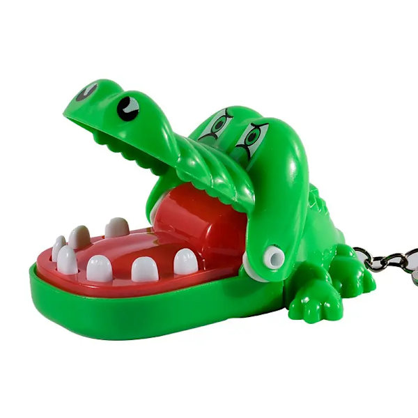 Krokodilmun, Present Familjespel Nyhet Praktisk Leksak med Nyckelring Bita Hand Alligator Krokodil Leksaker Bita Finger Spel Skämt T