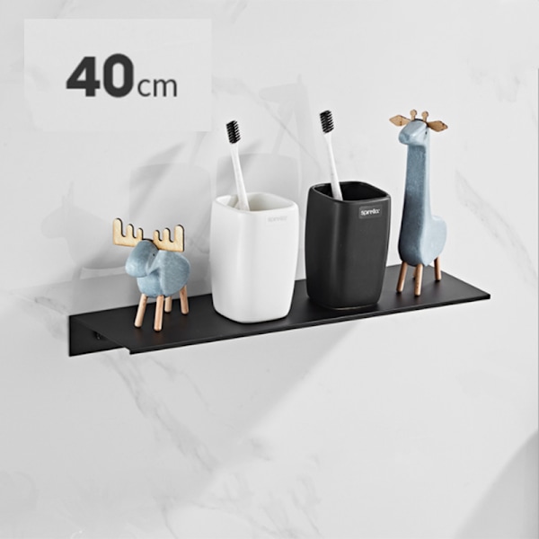Punch-fri toiletbadværelse enkelt hylde toilet vægmonteret håndvask håndvask spejl toilet dør 40cm