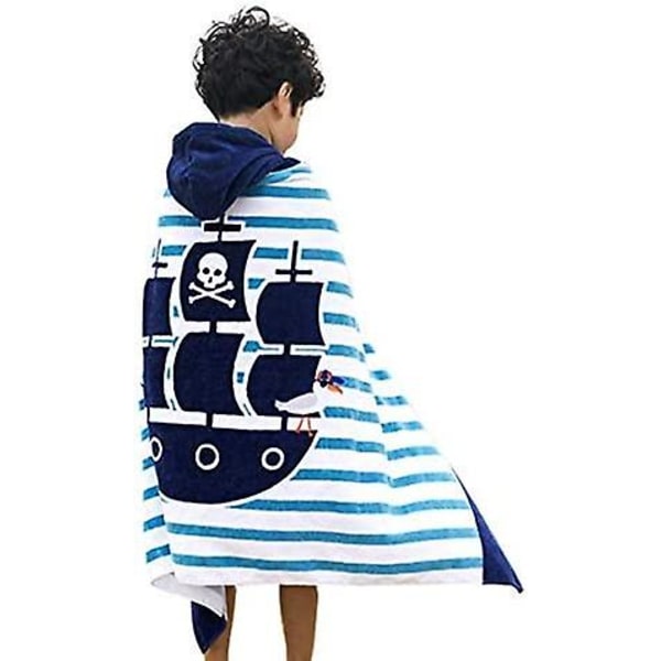 100% Bomulls Hooded Poncho Handduk För Pojkar Och Flickor Perfekt För Strand Och Poolsemestrar
