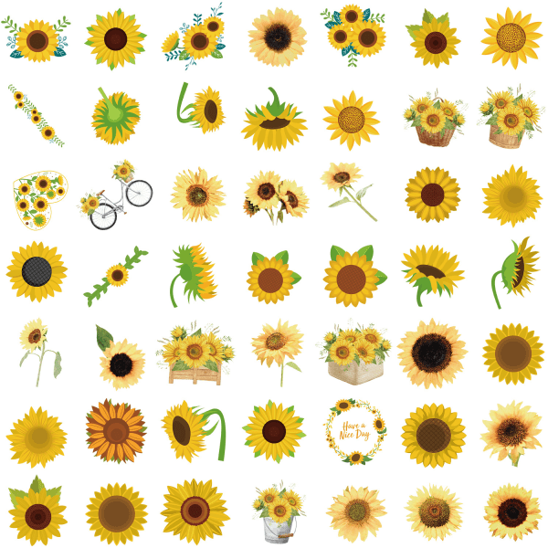 150 kpl Kesäauringonkukka Seinätarrat Irrotettavat Auringonkukka Tarrat Deko 3D Auringonkukka Kuori ja Liimaa Tarrat Itseliimautuvat Auringonkukka Tarrat Autoille
